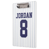 Porte-bloc Jersey de baseball avec nom et numéro personnalisé (Gauche)