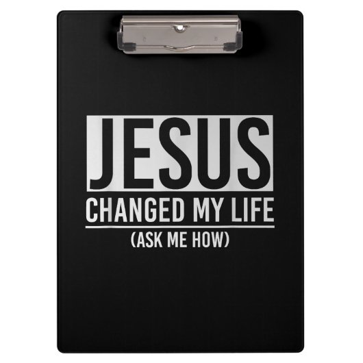 Porte-bloc Jésus A Changé Ma Vie Demandez-Moi Comment Jésus (Devant)