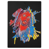 Porte-bloc Jésus Christ Face coeur sacré art Abstrait (Dos)