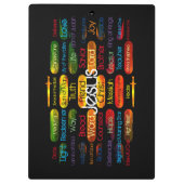 Porte-bloc Jesus Noms multicolore (Dos)