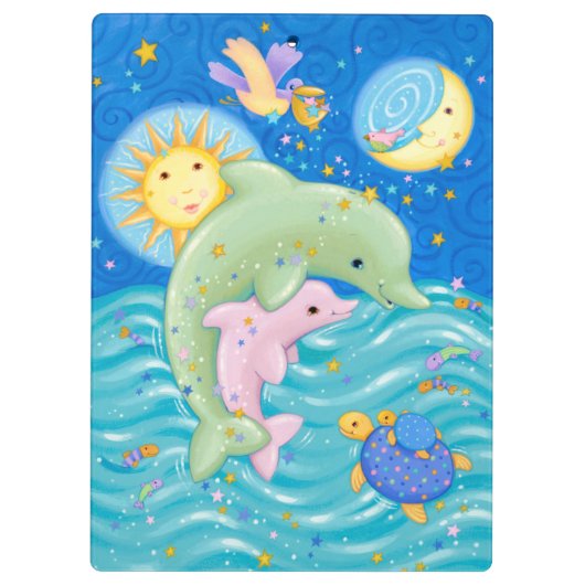 Porte-bloc Jeu de dauphins (Dos)