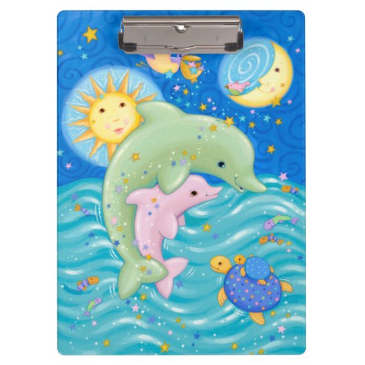 Porte-bloc Jeu de dauphins (Devant)