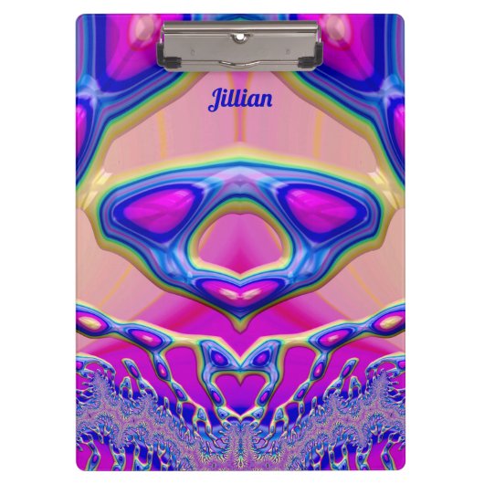 Porte-bloc JILLIAN ~ BIZARRE 3D! ~ Rose bleu vert original (Devant)