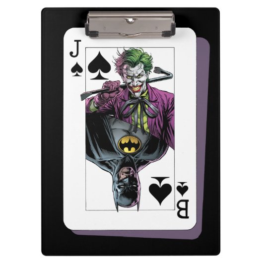 Porte-bloc Joker and Batman Spade Playing Card Illustration (Devant)