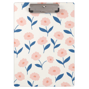 Porte-bloc Joli Boho Chic Fleurs Rose Motif
