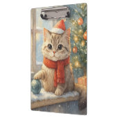 Porte-bloc Joli chat de Noël fantaisiste (Gauche)