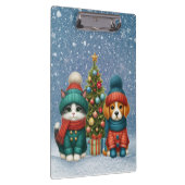 Porte-bloc Joli chiot de Noël & chaton (Swatch)