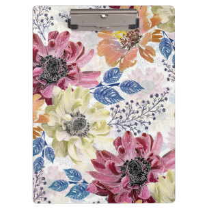 Porte-bloc Joli chrysanthème rose Vintage