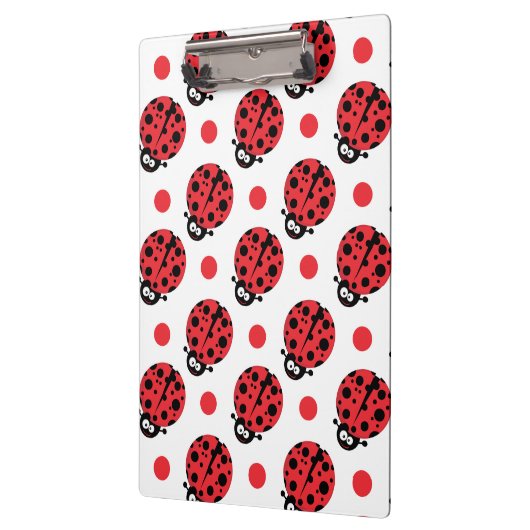 Porte-bloc Joli dessin animé Ladybug, Pois rouge et blanc (Gauche)