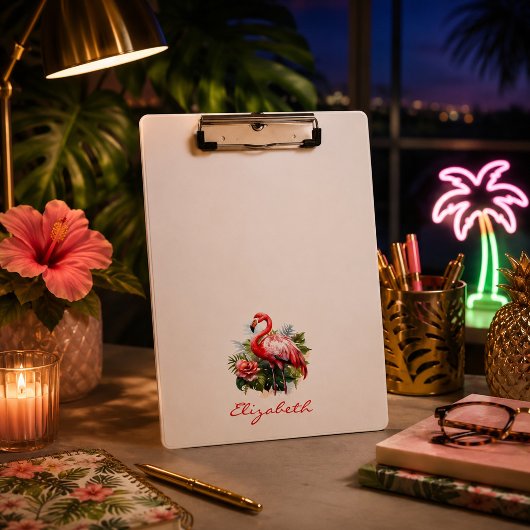 Porte-bloc Joli Flamant Rose