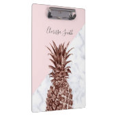 Porte-bloc Joli marbre rose élégant de blanc d'ananas d'or (Swatch)