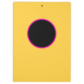 Porte-bloc Joli Monogramme Jaune Avec Texte Jaune (Dos)