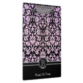 Porte-bloc Joli Monogramme rose Floral Damask (Swatch)