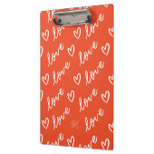 Porte-bloc Joli Monogramme Rouge Lettres Amour & Doodles Coeu (Gauche)