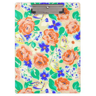Porte-bloc Joli motif floral coloré