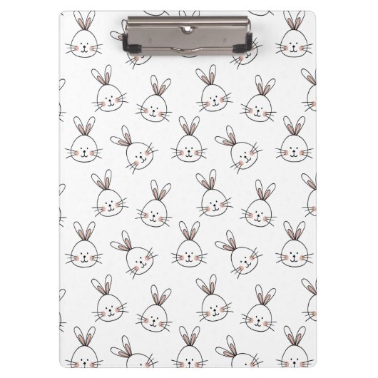 Porte-bloc Joli Motif lapin blanc de Pâques (Devant)