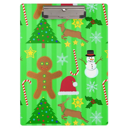 Porte-bloc Joli Noël Collage Motif de vacances (Devant)