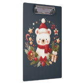 Porte-bloc Joli ours de Noël/d'hiver en couronne (Swatch)