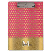 Porte-bloc Joli pois  faux or parties scintillant motif (Devant)