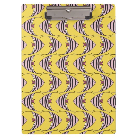 Porte-bloc Joli poisson jaune motif (Devant)