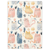 Porte-bloc Jolie aquarelle chats nom de script recette (Dos)