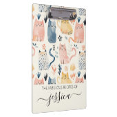 Porte-bloc Jolie aquarelle chats nom de script recette (Swatch)