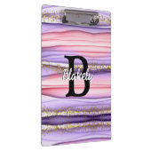 Porte-bloc Jolie fille rose et violet Monogramme initial (Swatch)