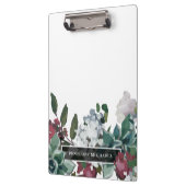 Porte-bloc Jolie florale et nom (Gauche)