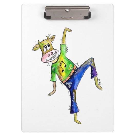 Porte-bloc Jolie vache dansante Whimsical (Devant)