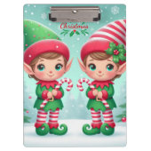 Porte-bloc Jolies elfes de Noël (Devant)