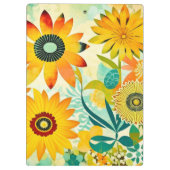 Porte-bloc Jolies fleurs d'art populaire Monogrammé (Dos)