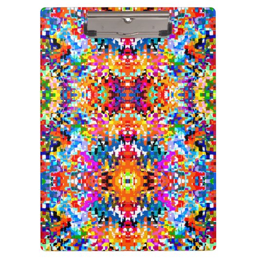 Porte-bloc Jolis carrés abstraits colorés (Devant)