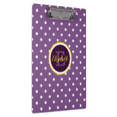 Porte-bloc Jolis points noirs violets monogrammés (Swatch)
