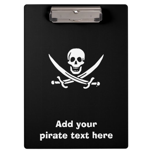 Porte-bloc Jolly roger drapeau de pirate (Devant)