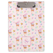 Porte-bloc Jote Monogram rose Rabbit & Bee Garden Motif (Devant)