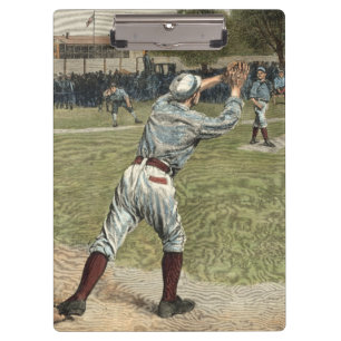 Porte-bloc Joueur de baseball jeté à la seconde base