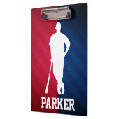 Porte-bloc Joueur de baseball ; rouge, blanc et bleu (Gauche)