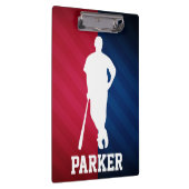 Porte-bloc Joueur de baseball ; rouge, blanc et bleu (Swatch)