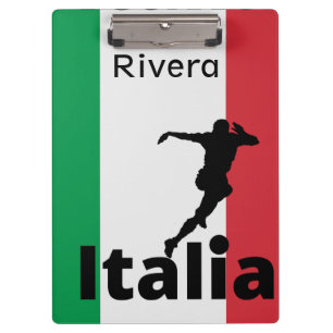 Porte-bloc Joueur de football, Italie personnalisable