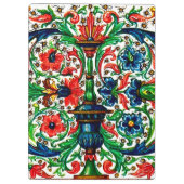 Porte-bloc Joyaux Tons Médiéval Fleurs Manuscrits Scrolls (Dos)