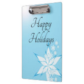 Porte-bloc Joyeuses fêtes avec l'art des flocs de neige (Gauche)