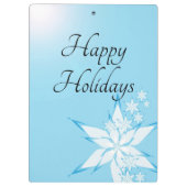 Porte-bloc Joyeuses fêtes avec l'art des flocs de neige (Dos)
