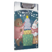 Porte-bloc Joyeux Noël : ours et lapin (Swatch)