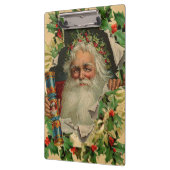 Porte-bloc Joyeux Noël Père Noël classique antique (Gauche)