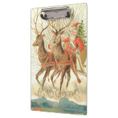 Porte-bloc Joyeux Noël (Père Noël et son renne) (Gauche)