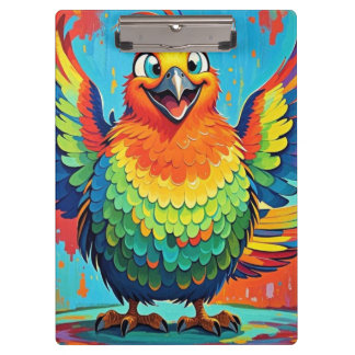 Porte-bloc Joyeux Oiseau coloré art abstrait