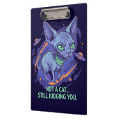 Porte-bloc Judging Sphynx Cat Sci-Fi Cartoon Art (Gauche)