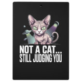 Porte-bloc Judging Sphynx Cat UFO Alien Sarcastic Art (Dos)