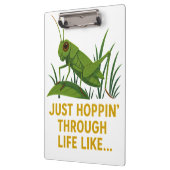 Porte-bloc "Just Hoppin’ Funny Grasshopper Art" (Gauche)