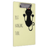 Porte-bloc Juste accroché là dessin animé de chat noir texte  (Swatch)